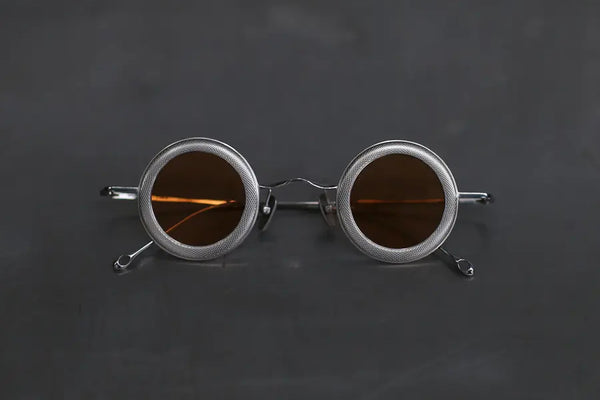 Rigards vintage silver frame salmon glasses RG1009TI